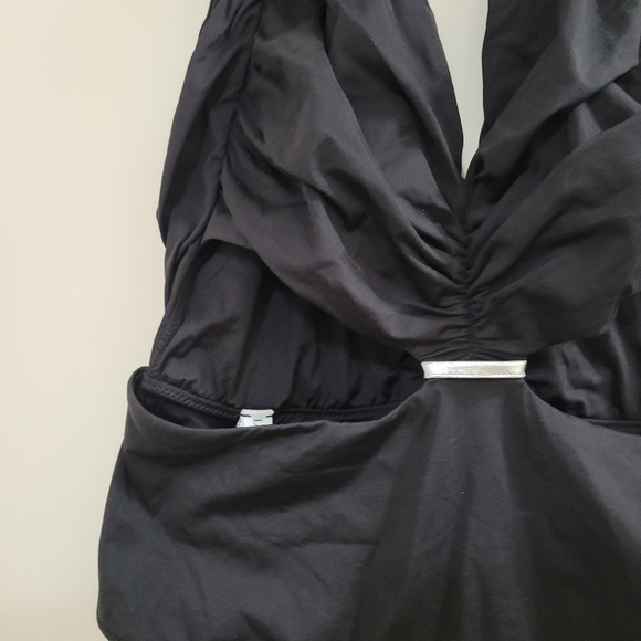 La Perla cut out one piece ruched swimsuit S black nwt - Picture 4 of 8